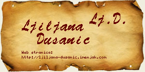 Ljiljana Dušanić vizit kartica